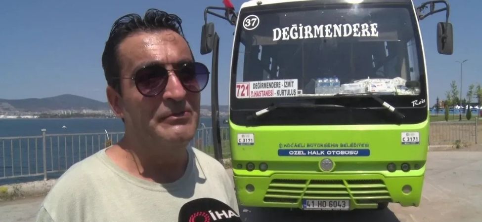 Kocaeli’de Halk Otobüsü Şoföründen Yolculara Sürpriz İkramlar