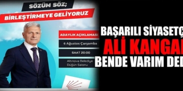 Ali Kangal, CHP Altınova İlçe Başkanlığı İçin Adaylık Sinyali Verdi