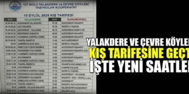 Karamürsel’in Yalakdere ve Köy Hatlarında Ulaşım Yenilendi İşte Yeni Kış Tarifesi