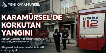 Karamürsel Çarşı Merkezinde Korku Dolu Dakikalar Elektrik Panosu Alevlere Teslim Oldu