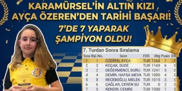 Karamürsel’in Gururu Ayça Özeren’den Satrançta Tarihi Zafer