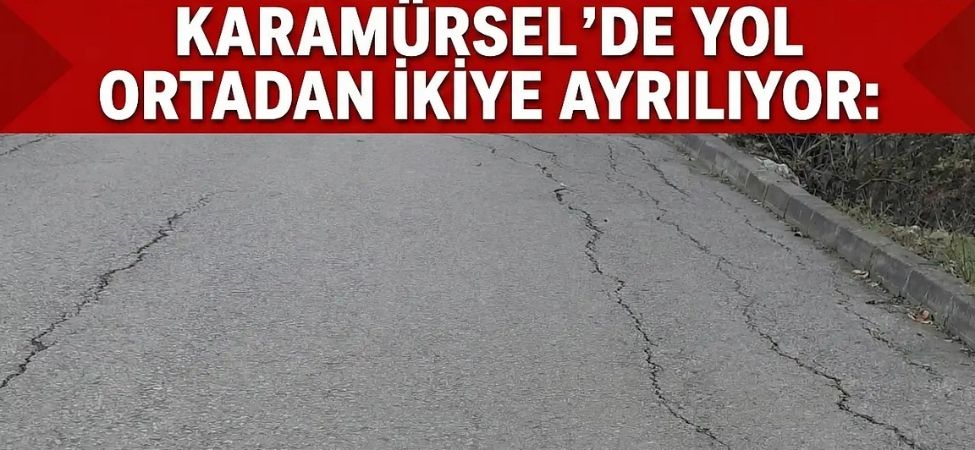 Kayacik Mahallesinde Toprak Hareketliligi Yol Ortadan Ikiye Ayrildi Kayacık Mahallesi’nde Toprak Hareketliliği Yol Ortadan İkiye Ayrıldı!