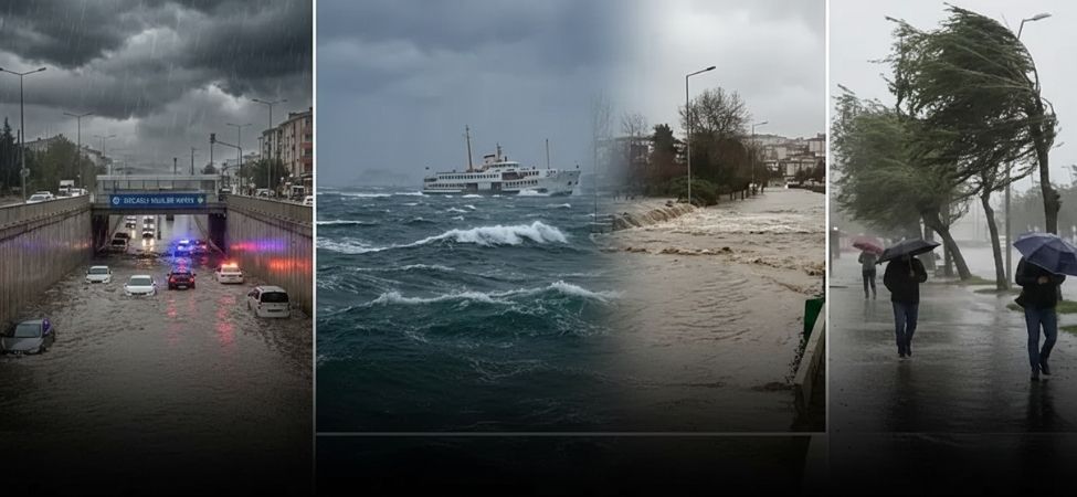 Kocaeli Valiliği’nden Çifte Uyarı Fırtına ve Su Baskını Riski Bugün de Sürüyor!