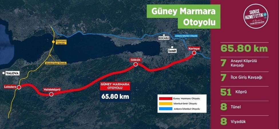 Bölgemizi İlgilendiren Güney Marmara Otoyolu İmar Planına İşlendi, Askıya Çıkıyor