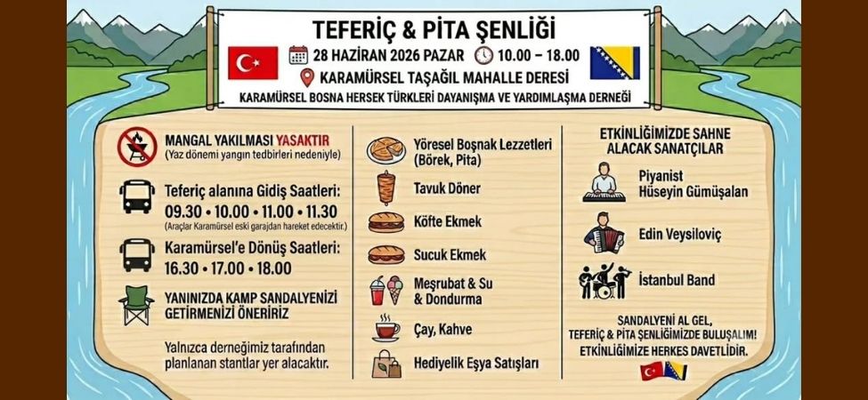 Karamürsel'de 18. Geleneksel Teferiç Ve Pita Şenliği Heyecanı Sandalyeni Al Gel!
