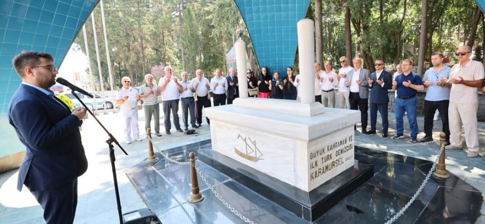 1 Temmuz Denizcilik ve Kabotaj Bayramı Karamürsel'de Anlamlı Bir Törenle Kutlandı Türk Denizciliğinin Öncüsü Karamürsel Alp Kabri Başında Anıldı